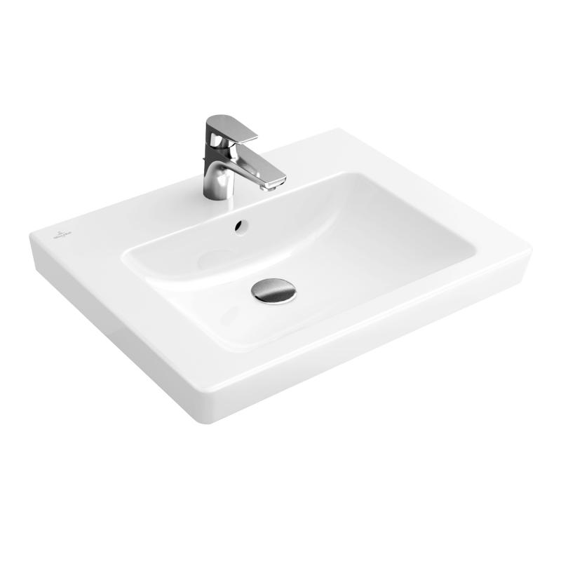 71136001 Villeroy & Boch Subway 2.0 60 x 47 cm keramični umivalnik z odprtino za armaturo